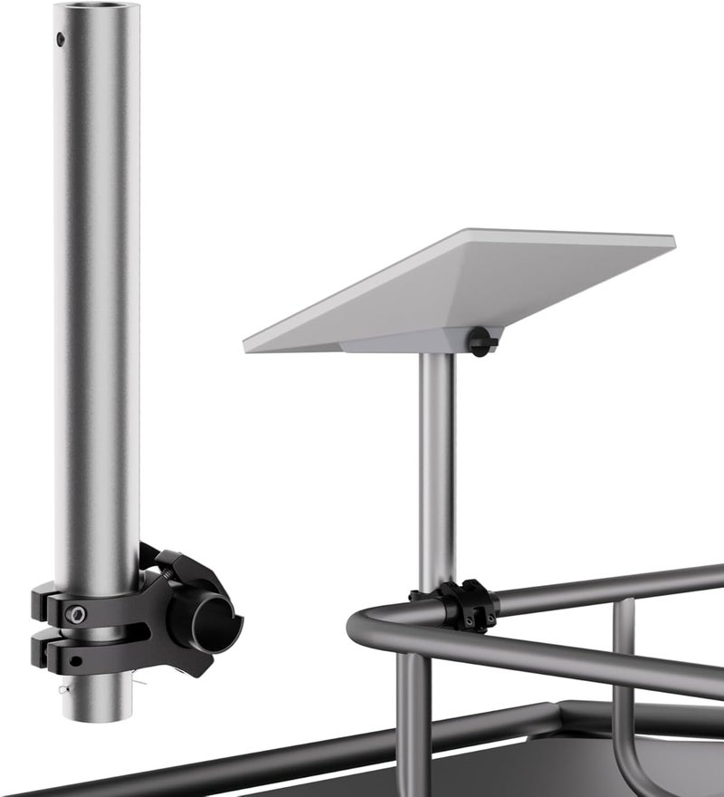EAZUSE Starlink Mini Mount, RV Roof Rack Mount Kit for Starlink Mini Compatible with New Version Pipe Adapter for Horizontal Pole Mounting on Car, RV Ladder, Yacht Rack - Image 1